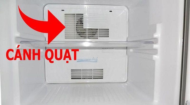  Quạt gió tủ bị hỏng là nguyên nhân chính gây mất lạnh của tủ 