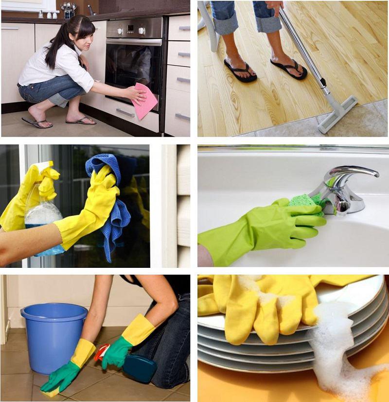 Người gúp việc nhà theo giờ sẽ làm gần như toàn bộ các công việc nhà